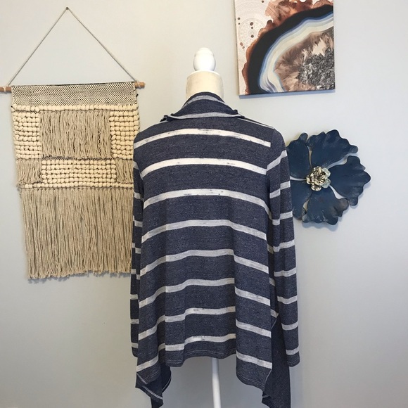 Splendid blue and white draped cardigan - Picture 3 of 7